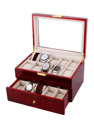 Wooden Watch Case 20-Digit Storage Box 