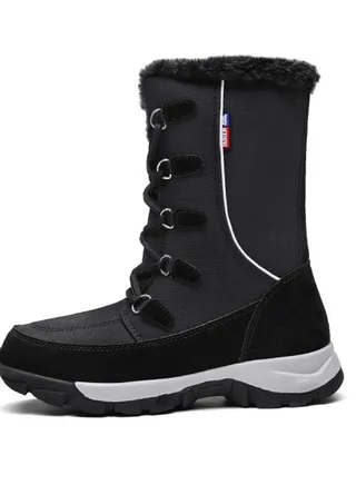 High Top Snow Boots Black/White 