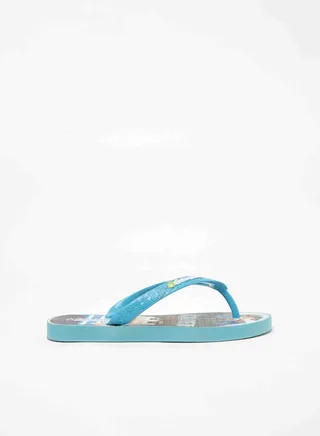 Keif Printed Slipper Light Blue 