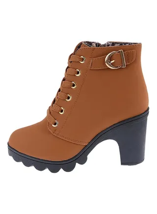 High Heel Ankle Boot Brown 