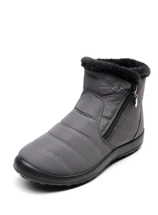 Ankle Boots Thermal Waterproof Cotton Boots Grey 
