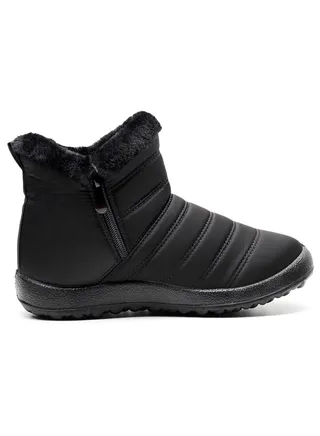 Ankle Boots Thermal Waterproof Cotton Boots Black 