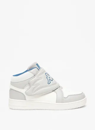 Boys' Panelled High Top Sneakers with Hook and Loop Closure 