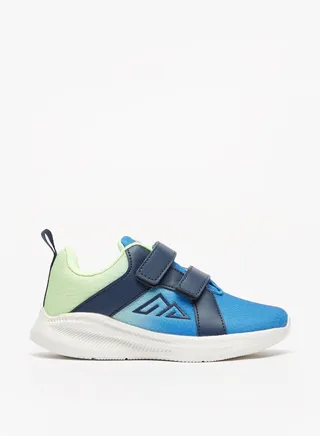 Boys Paneled Sports Shoes with Hook and Loop Closure 