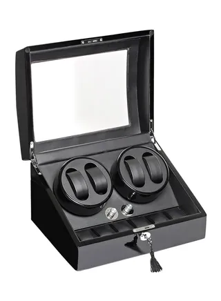 6-Piece Storage Wooden Automatic Watch Winder 
