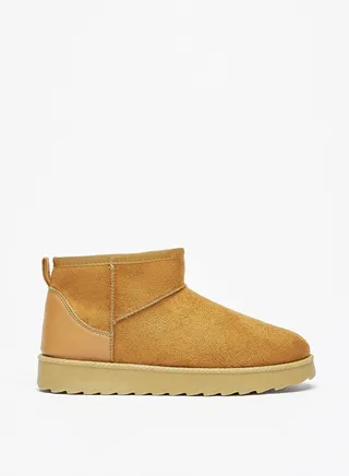 Womens Solid Slip On Ankle Boots By Shoexpress 