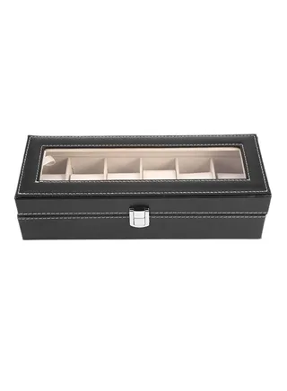 6 Grid Leather Watch Organizer JJYP04 