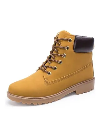 Low Heel Ankle Boot Beige 