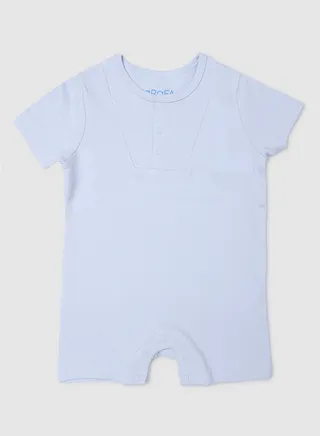 Round Neck Plain Onesies Baby Blue 