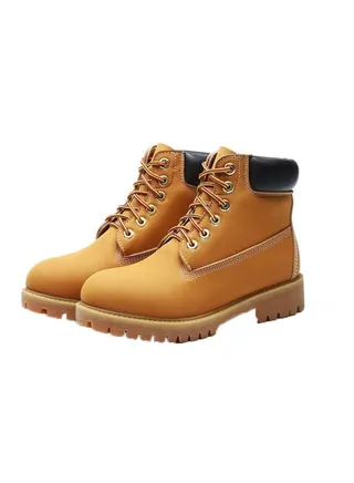 Faux Leather Martin Boots Brown 