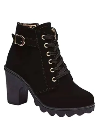 Heeled Ankle Boots Black 