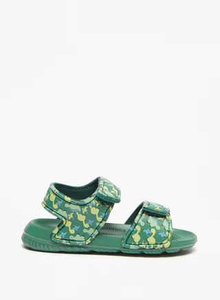 Boys Printed Sandals with Hook and Loop Closure 