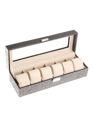 unisex 6 Piece Leather Watch Organizer Case band-003912 