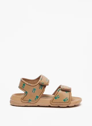 Boys Printed Sandals with Hook and Loop Closure 