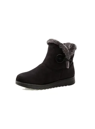 Women's Cotton Shoes, Warm Cotton Boots Black 