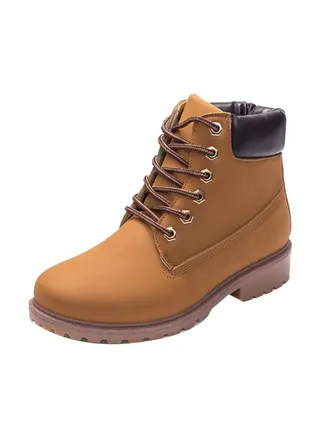 Lace Up Ankle Boot Brown 