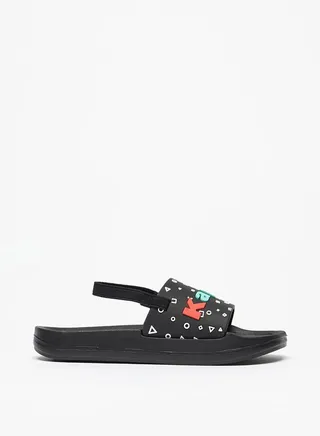 Boys' Embossed Slip-On Slide Slippers 
