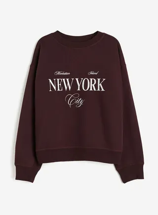 Crew Neck Graphic Sweatshirt