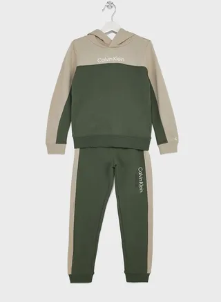 Kids Colorblock Hoodie Set 