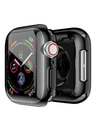 Smiling Case for Apple Watch Series 4 & 5 with Buit in TPU Screen Protector 44mm- All Around Protective High Definition Ultra-Thin Cover watch 4/5 42mm () 