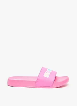 Girls' Logo Detail Slip-On Slide Slippers 