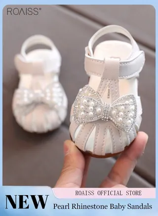 Girls Genuine Leather Soft Closed Toe Princess Flat Shoes Summer Sandals(Toddler/Little Kid) 