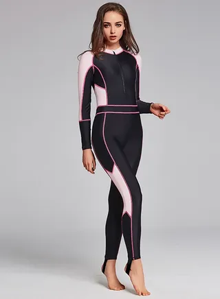 Women's Sunscreen Quick Drying Long Sleeved One Piece Swimsuit 