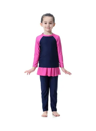 Swimwear Burkini With Pyjama Blue/Pink 