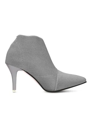 Pointed Toe Ankle Boot Grey 