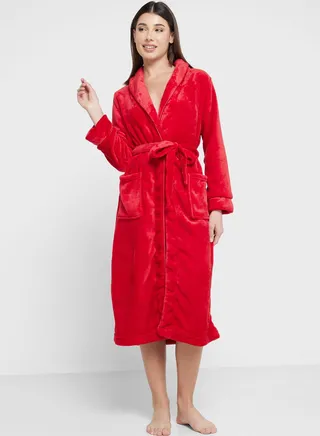 Pocket And Tie Detail Robe 
