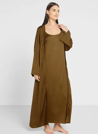 Night Slip Dress With Robe 