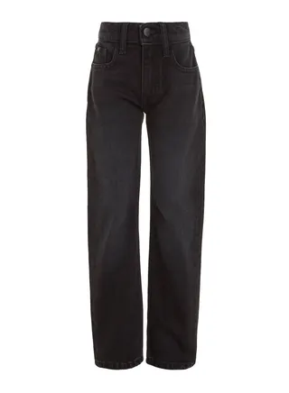 Boys' Mid Rise Straight Jeans, Black 