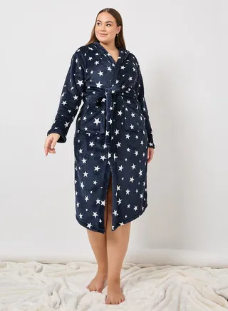 Fleece AOP Star Robe 