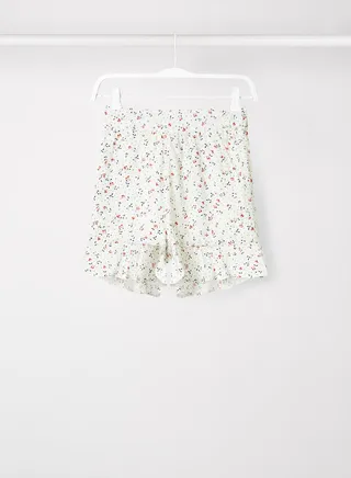 Kids /Teen Ditsy Print Shorts White 