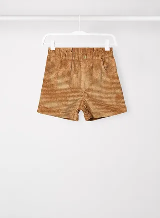 Kids/Teen Paperbag Waist Shorts Brown 