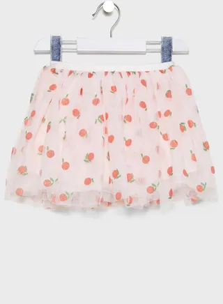 Kids Mandarin Print Skirt 