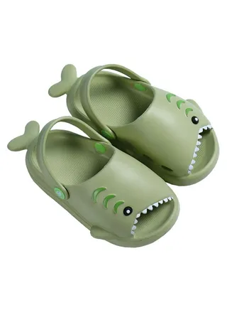Cute Shark Kids Slippers Non-Slip Flat Sandals Suitable for Outdoor or Indoor Soft and Comfortable Sandals and Slippers 