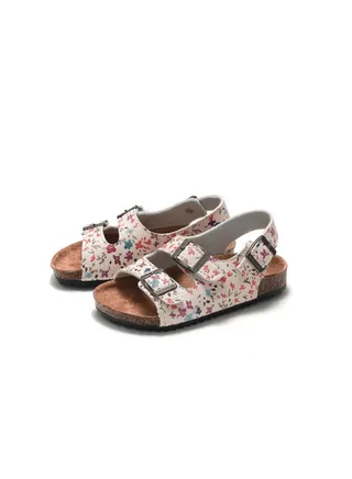 Boys Girls Anti Slide Sandals, Double Buckle Slip on Slide Sandals, Cork Slipper with Adjustable Straps for Little Kid/Big Kid 