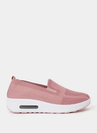 Solid Breathable Slip On Shoes