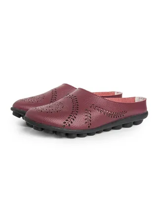 Women's New Spring/Summer Slippers Low Top Flat Shoes Maroon 