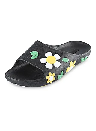 Floral Design Slipper Yellow 