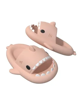 Shark Slippers Kids Shark Themed Cute Slipper Anti-Slip Novelty Open Toe Slides For Boy Girls (Pink-26-27EU) 