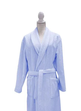Solid Bathrobe Blue Large 
