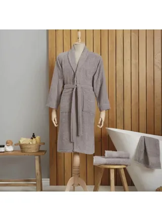 Karaca Home Dielle Gray Recycle Women's Bathrobe S/M 200.20.01.0681 