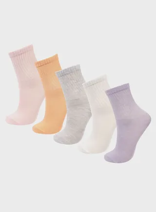 Girl 5 Piece Long Sock 