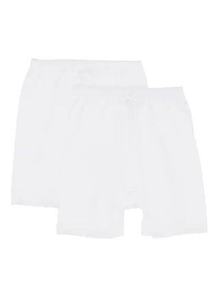 2-Piece cotton Half Pants White 
