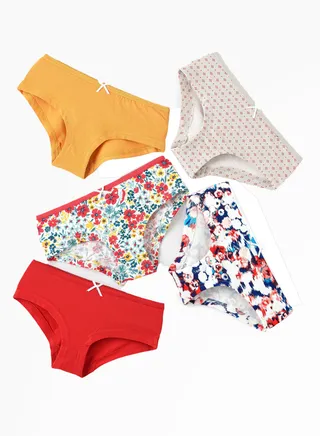 5 Pack Girls Briefs 95% Cotton 5% Elastane, Soft and Comfortable Underwear for Girls 