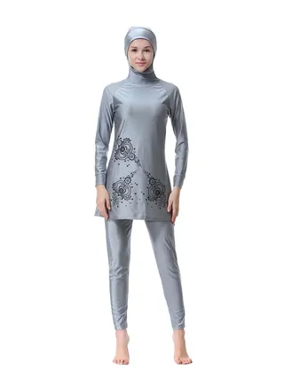 Conservative And Fashionable Burkinis Grey 