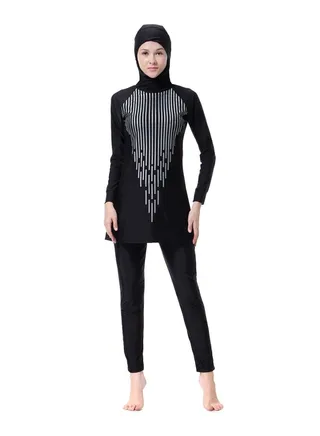 Conservative And Fashionable Burkinis Black 