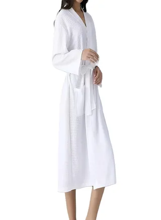 Waffle Weave  Bathrobe Standard Sizes 100% Cotton 